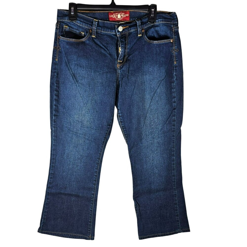 Lucky Brand Womens Sofia Boot Cut Jeans Womens Size 14 (32x26) Ankle Dark Wash